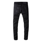 Amiri Jeans Casual Splash-Ink Painted Slim Jeans for Men