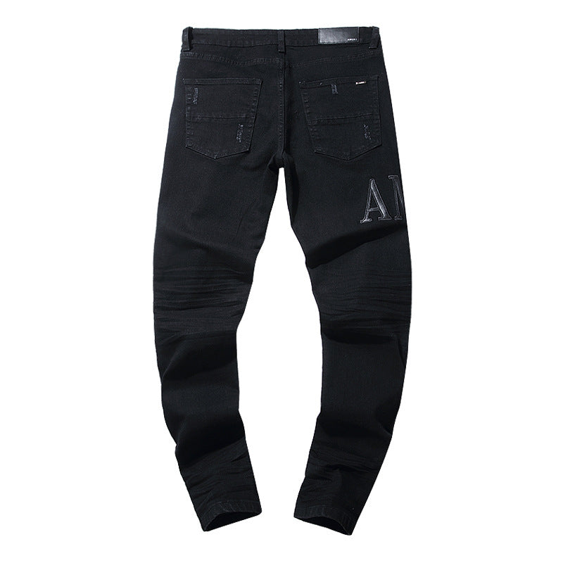 Amiri Jeans Casual Ripped Black Jeans