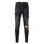 Amiri Jeans Casual Hip Hop Slim Jeans Men