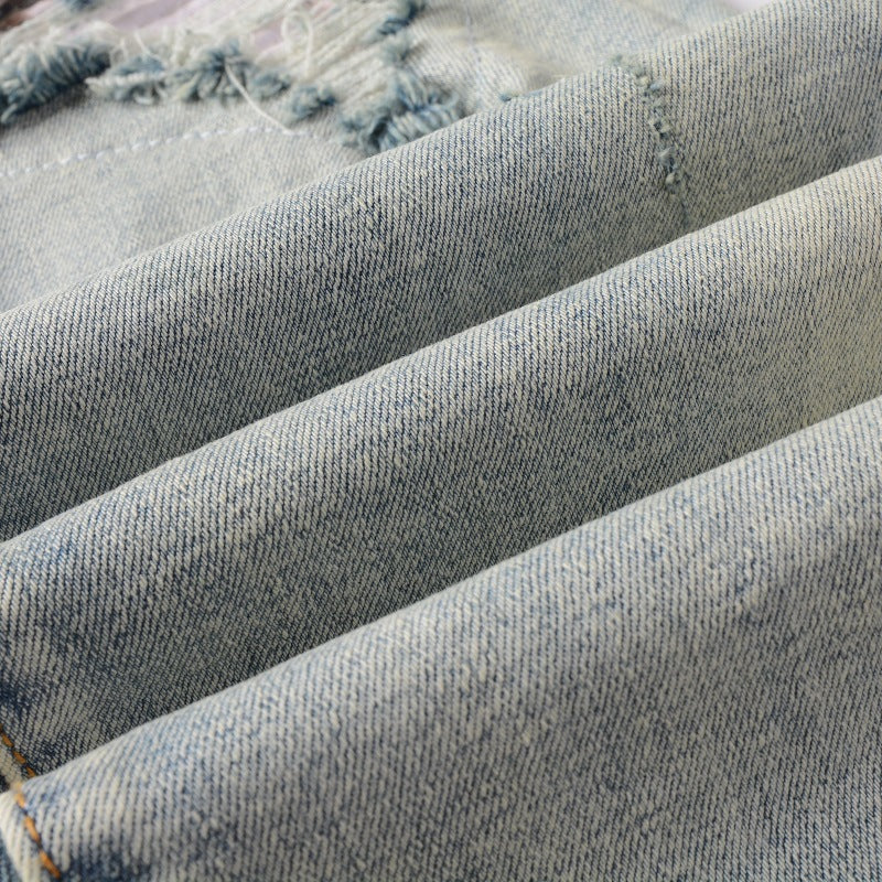 Amiri Jeans Casual Hip Hop Painted Slim Jeans