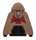 Sp5der T&F Zip-Up Hoodie Brown/Red