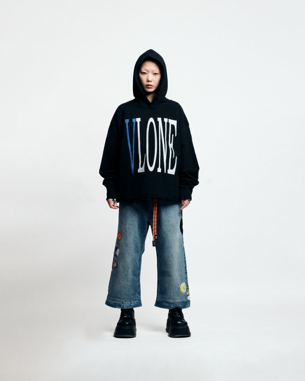 VLONE OG Staple Embroidered Hoodie (Blue/Black)